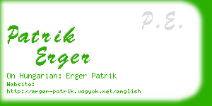 patrik erger business card